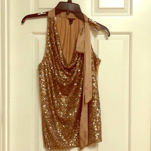Ann Taylor gold sequin too